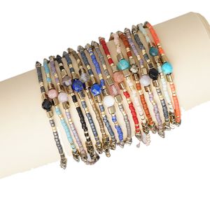 Böhmisches Reisperlen-Perlenarmband, bunt, handgewebt, Freundschaftsarmbänder, kreatives Geschenk, 8 Sytle