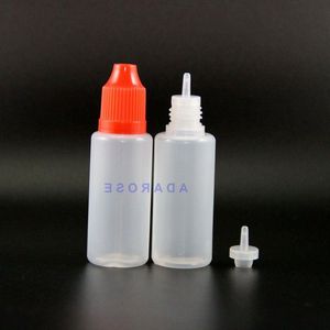 15ML 100 Pz Flaconi contagocce in plastica LDPE di alta qualità con tappi a prova di bambino Suggerimenti E Cig Flacone comprimibile capezzolo lungo Dmrlg