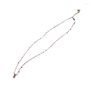 Pulseiras Link Punk Gótico Sangue Vermelho Pulseira Tornozeleira Colar Pulseira Para Adulto Legal Hip Hop Declaração Acessórios Jóias 57BD