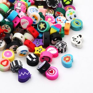100pcs Mixed Polymer Clay Beads Various Clay Spacer Beads For Jewelry Making Diy Bracelet Necklace Earrings Accessories