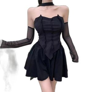 Women's Tracksuits 2023 Summer Sexy Y2k Women Skirt Suits Black Korean Strap Tops Party Mini Shorts Backless Beach Boho Vacation Outfits