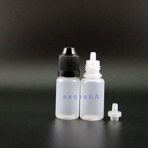 8 ML 100Pcs Flaconi contagocce in plastica LDPE di alta qualità con tappi a prova di bambino Suggerimenti Flacone comprimibile sicuro con capezzolo corto Vtico