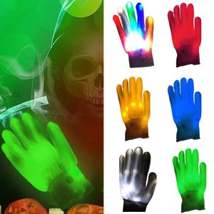 Guanti LED LED Glow Glove Rave Light Neon Party Guanti lampeggianti Glow Finger Tip Illuminazione Forniture luminose per bambini Novità Giocattoli per feste 230625