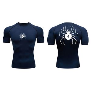 Erkek Tişörtleri Anime Hunter X Hunter Sıkıştırma Tshirt Hızlı Kuru Kuru Koşu Spor Salonu Fitness Sıkı Spor Giyim Yaz Nefes Alabilir Örümcek Kısa Kollu 230625