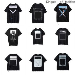 Yazlık T-Shirt Bayan TasarımcılarOff T-Shirts Gevşek Tees Üstler Erkek Günlük Gömlek Lüksler Giyim Streetwear Şortlar Kol Polos Tişörtler Beden S-X Offs Whiteblack NlD