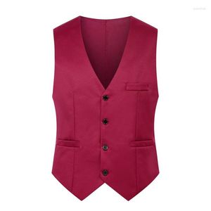 Herrtankstoppar 2023 British Fashion Men's Suit Vest Slim Fit Sweetheart Top Vests Smart Casual Men Clothing