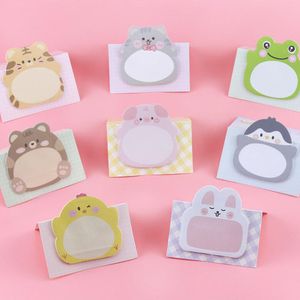 Notizen 80 Stück/Los Cartoon Tier Standable Memo Pad Sticky Note Cute N Times Stationery Label Notepad Post Schulbedarf 230626