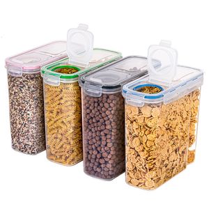 Bottiglie Barattoli Confezione da 4 Contenitori ermetici per alimenti secchi Dispenser per cereali Contenitore per zucchero Farina Grande capacità 4000 ml 230626