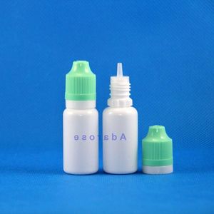 Frasco conta-gotas de 15 ML Plástico COR BRANCA Opacidade Frasco Dupla Prova de Tamper Proof Criança Tampas seguras com mamilo fino 100PCS Fohdd