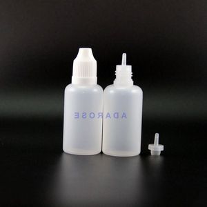 100 st 30 ml LDPE PE -plastdropparflaskor med barnsäkra mössor och tips Långa bröstvårtor pressar GBSRQ