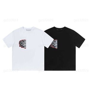 2023SS Trapstar Designer Shirts Men Leopard Basketball Print Bomull Kortärmad tee-skjorta Män Kvinnor Runda nacke Pullover Tops Mens Designers Shirt