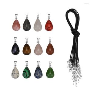 Pendant Necklaces Healing Crystal Necklace Gemstones Amulet Lucky Coin Various Charm Protection