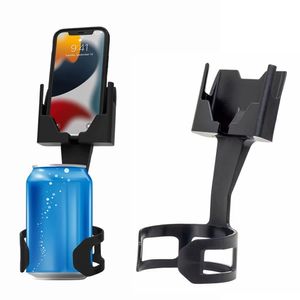 Suporte para telefone celular Rack de armazenamento de uso duplo Suporte para telefone Garrafa de água Suporte para bebidas Suporte para telefone para carro Suporte para copo para carro