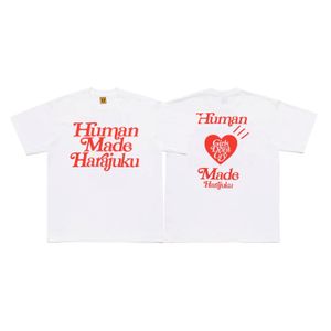 Love Girls Dont Cry Letter Impresso HUMAN MADE Camisetas masculinas 100% algodão tecido confortável camiseta de manga curta para homens mulheres S-2XL Japão Tide Brand Tee