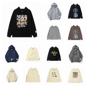 2023 Galeriler Tasarımcı Hoodie Erkek Kadın Hoodies Kazak Eşofman Harf Baskılı Crewneck Gevşek Uzun Kollu Siyah Gri Beyaz Kapşonlu Streetwear S-XL