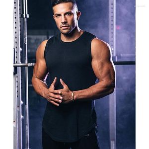 Herrtankstoppar manliga gymmet män fitness kroppsbyggande träning ärmlösa skjortor man avslappnad muskel väst snabb torkning undertröja