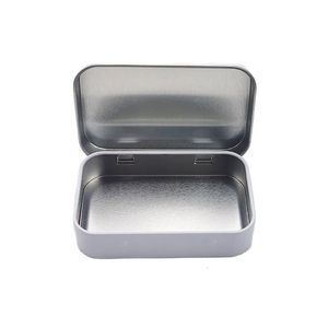 Borse portaoggetti Dimensioni 956021mm piccola scatola di latta rettangolare con doppio rivestimento di colore bianco confezione in metallo con caramelle alla menta 230625