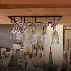 TABLETOP VIN RACKS Väggmontering Vin Glashållare Goblet Hanging Rack Stemware Storage Organizer Vin Glas Rack Home Kitchen Bar Accessories 230625