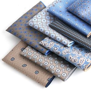 Bow Ties Men Pocket Square Light Coffee Beige Handkerchief Business Suit Towel Paisley Dot Blue Floral Handker Man Neckties