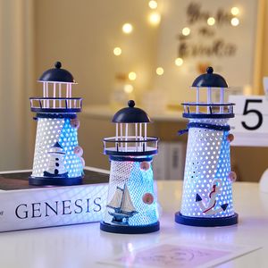 Model Set Lighthouse Nautical Home Ornament Decor Decoration Desktop Tabletop Themed Wooden Mediterranean Wood Ocean Beach Model Desk 230625