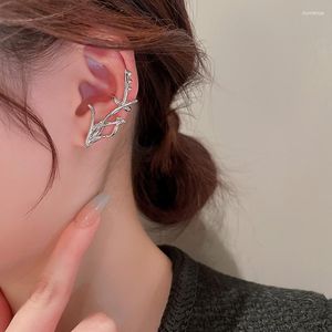 Backs Earrings SRCOI Irregular Branch Ear Wrap For Women Silver Color Inlaid Rhinestone Twig Cartilage Cool Fashion Jewelry