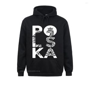 Herrtröjor funky män tröjor länge ärm Sportswears Polen original krönad Polska -vapensköld