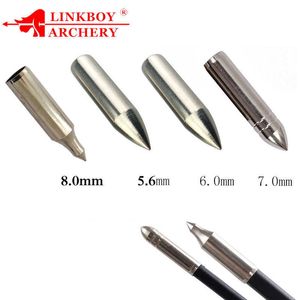 Bow Arrow 30st Linkboy Archery Arrow Points Field Tips Point ID5.6/6.0/7./8mm för Recurve Bow Broadhead ArrowheadHKD230626