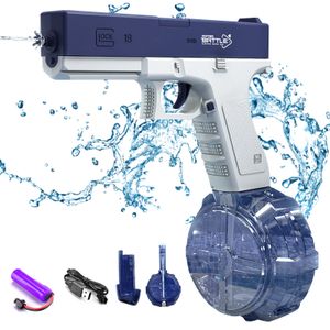 Sand Play Water Fun Electric Water Gun Large Capacity Automatic Glock Water Gun Summer Pool Beach Outdoor Play Toys for Kids Adult Gifts 230626