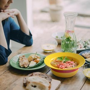 Bowls Creative Ramen Bowl Straw Hat Ceramic Instant Noodle Soppa 7,5 tum japansk-stil tecknad söt