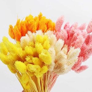 Dried Flowers 10pcs Natural Grass Plants Branch Decorative Bouquets Home Art Decoration Party Decor Accessories