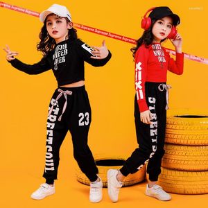 Scene Wear Girls Boys Jazz Dancing Costumes For Kids Hip Hop Dance Clothes T Shirt Topps Jogger Pants Ballroom Sweatshirt Dancer Clothing