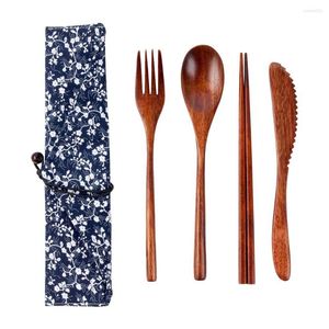 Dinnerware Sets Dinner Utensil Set Reusable Ergonomics Handle Smooth Surface Spoon Fork Chopsticks Flatware Cutlery For Home