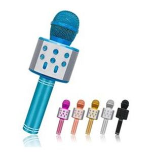 Z pakietem WS-858 Bezprzewodowe Mikrofony Głośniki Przenośne Karaoke HiFi Bluetooth Player dla XS 6S 7 iPad iPhone Tabletki Samsung PC PK Q7 Q9