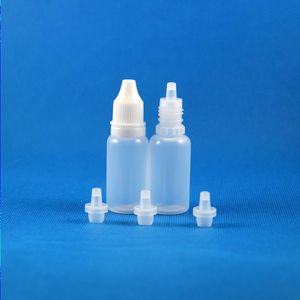 Lot 300 Pcs 1/2 OZ 15 ML Plastic Dropper Bottles Thief Proof Tamper Evidence NEW LDPE Liquid EYE DROPS E CIG OIL Dhseh