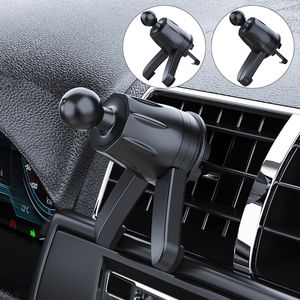 Biltelefonhållare Universal Car Air Vent Clip 17mm Ball Head för magnetisk biltelefon Holder Gravity Telefonstöd Biltillbehör