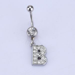 Navel Bell Button Rings 1PC Letter Belly Button Rings Navel Piercing Nombril Ear Piercings Navel Earring Belly Piercings Body Jewelry Pircings 230626