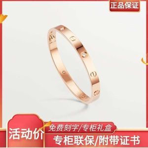 Bracciale originale della serie LOVE di design placcato oro 18k con rosa di diamanti, regalo classico che non sbiadisce, per fidanzata e migliore amica 1T00