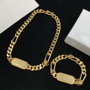 Hip Hop Rock Punk Designer Thick Chain Cuba Necklaces Bracelet 18K Gold Plated Men Necklaces Bangle women Earrings Ring Sets Neutral Style Jewelry Gift XMS27 --03