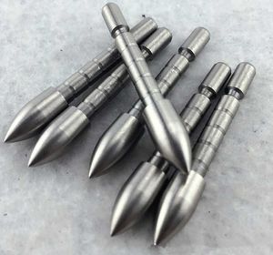 Bow Arrow 12pcs 70 80 90 100 110 120 Grain Stainless Steel Bullet Point Tip For ID 4.2 mm Arrow Shaft Accessories Archery Bow HuntingHKD230626