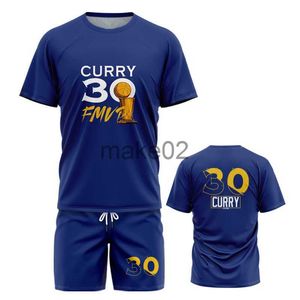 Camisas casuais masculinas Conjunto de camisetas Golden State Curry Shorts de basquete manga curta Roupa esportiva 2 peças Warriors Moda masculina Fan Tees Terno 6xl x0626