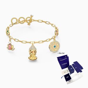 Bracelets 2020 Buda de ouro em estilo chinês com pulseiras ajustáveis religiosas para mulheres