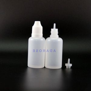 100 Stück 30 ml LDPE PE-Kunststoff-Tropfflaschen mit kindersicheren Verschlüssen und Spitzen, langen Nippeln, zusammendrückbar