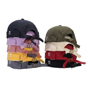 BeanieSkull Caps Frühling Baumwolle M Buchstaben Stickerei Docker Cap Brimless Hat Beanie Landlord Sailor Cap Männer und Frauen 107 230626