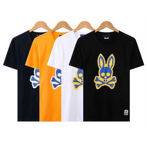 Psychos Tees Designer Mens Tshirts Bunnys Casual Loose Classic Business Short Sleeve Summer Trend Fashion Luxury Brand Sports Tops T-shirt P69T
