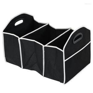 Car Organizer Black Folding Storage Box Collapsible Sturdy Robust Boot Organiser Shopping Tidy Space Saving