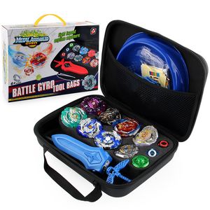 Spinning Top 8 Burst Beyblade Handbag Set Storage Tray Bag Battle Disk Combat Spinning Top With Combination Handle Launcher for Children Boy 230625