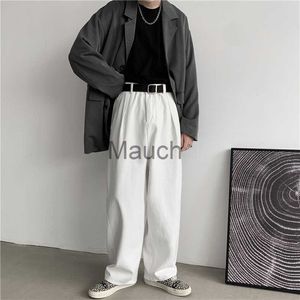 Herren Jeans Weiße Jeans Männer Casual Gerade Breite Hosen Sommer Koreanische Mode Baggy Hosen Übergroße Böden Ins Vintage Männlich Y2K Cloes J230626