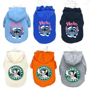 Dog Apparel Cute Cartoon Hoodie Winter Fleece Warm Pet Clothes For Samll Medium Dogs Coat Yorkshire Cats Puppy Clothing Ropa Perro