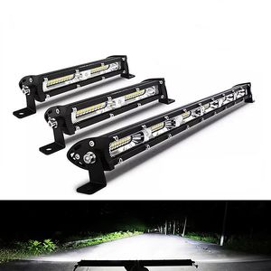 Luz de trabalho led 180 w 20 polegadas barra de luz led de fileira única adequada para caminhões off-road carro suv trator luzes de nevoeiro 12v/24v spot flood light ao ar livre preto à prova dwaterproof água