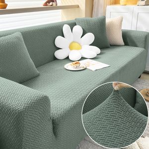 Chair Covers Sofa Cover for Living Room Elastic Thick Jacquard Lshaped Corner 1234 Seater 230626